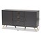 Baxton Studio Kelson Modern and Contemporary Dark Grey and Gold Finished Wood 2-Door Sideboard Buffet 189-11577-ZORO - alternate 7